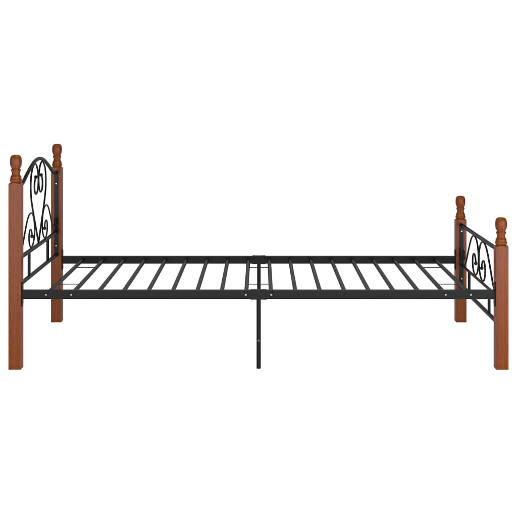 Cadre de lit sans matelas noir métal 90x200 cm - XIOS