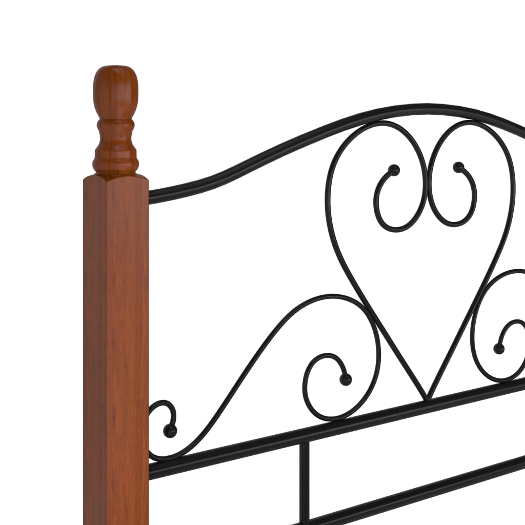 Cadre de lit sans matelas noir métal 90x200 cm - XIOS