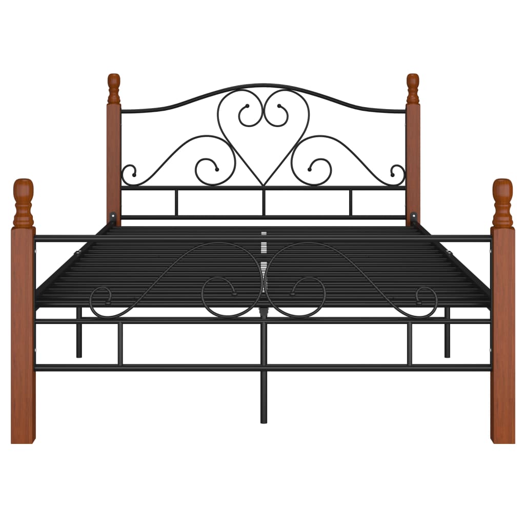 Cadre de lit sans matelas noir métal 120x200 cm - XIOS