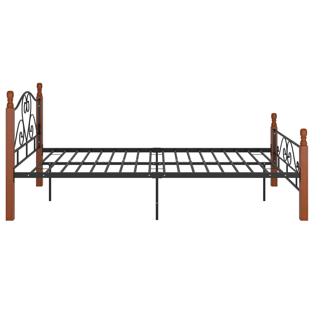 Cadre de lit sans matelas noir métal 120x200 cm - XIOS