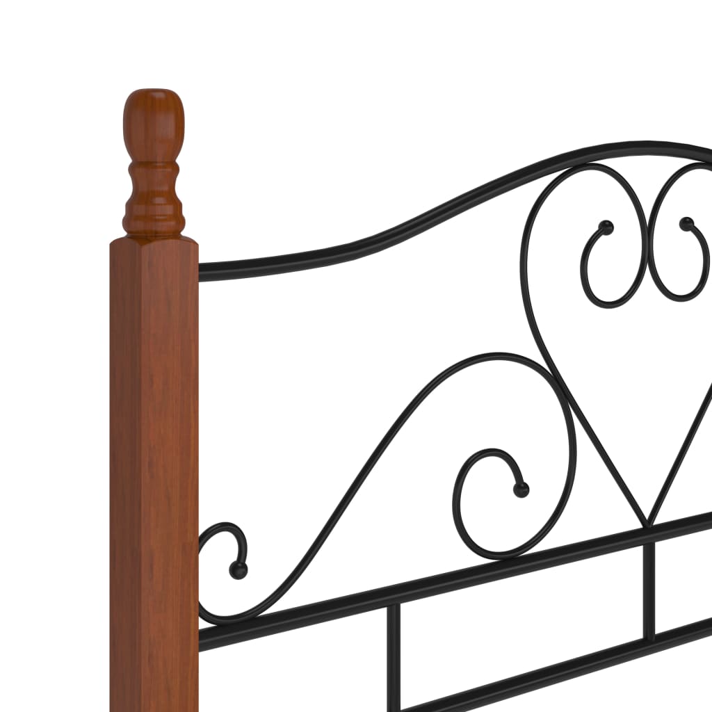 Cadre de lit sans matelas noir métal 120x200 cm - XIOS