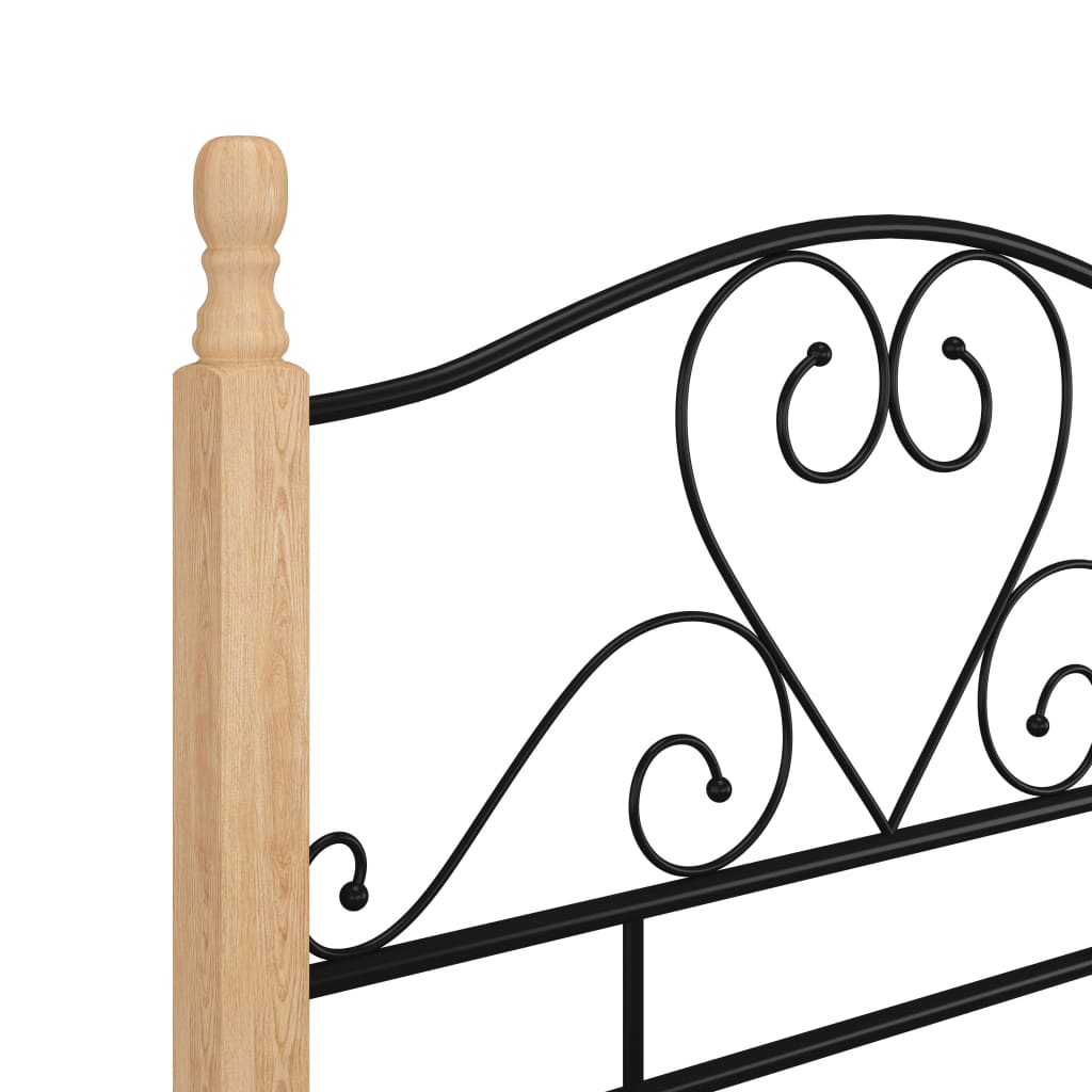 Cadre de lit sans matelas noir métal 90x200 cm - XIOS