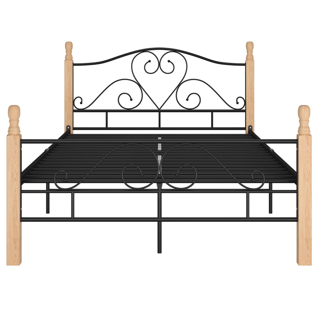 Cadre de lit sans matelas noir métal 120x200 cm - XIOS