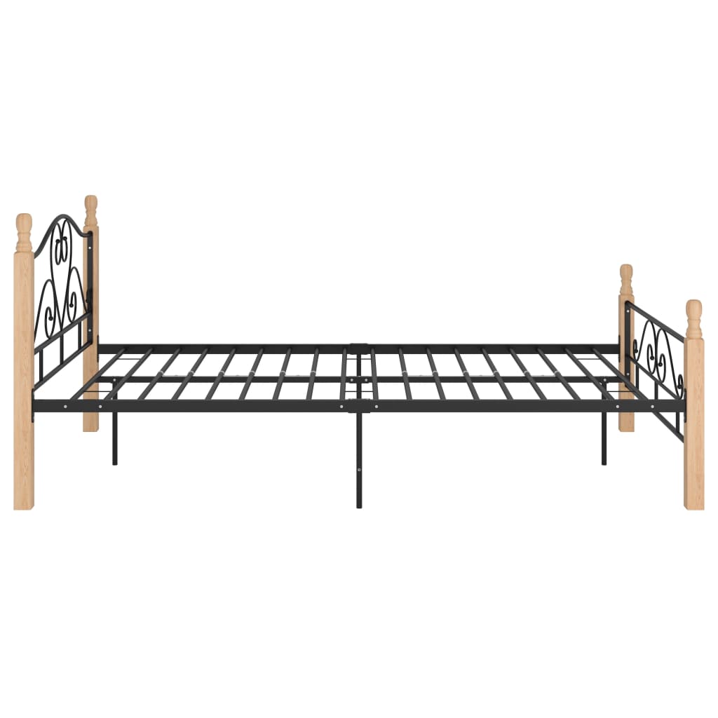 Cadre de lit sans matelas noir métal 120x200 cm - XIOS
