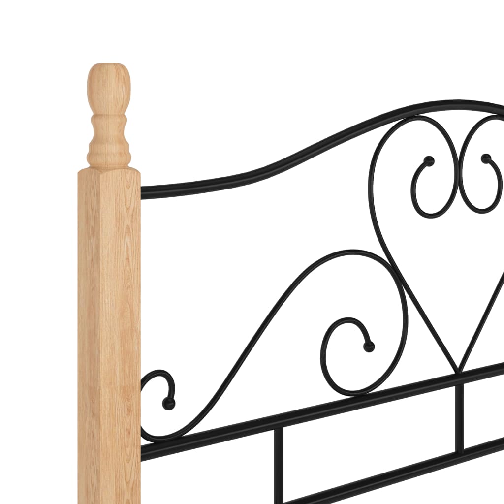 Cadre de lit sans matelas noir métal 120x200 cm - XIOS