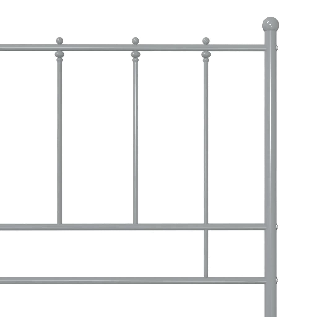 Cadre de lit sans matelas gris métal 100x200 cm - XIOS