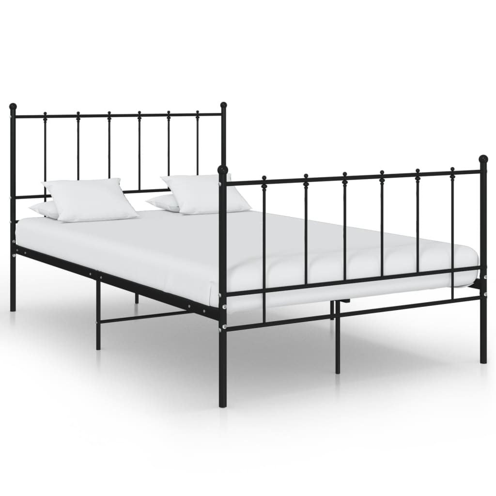 Cadre de lit sans matelas noir métal 120x200 cm - XIOS