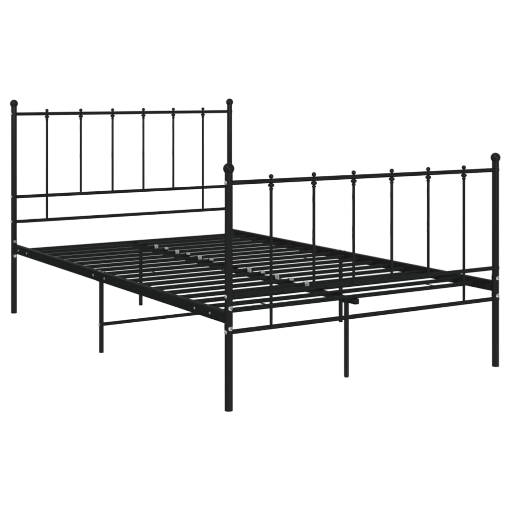Cadre de lit sans matelas noir métal 120x200 cm - XIOS