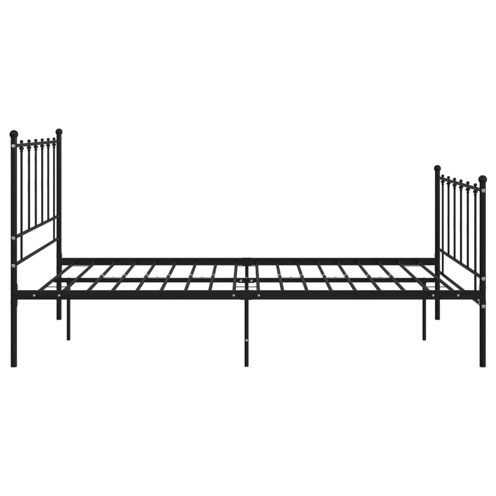 Cadre de lit sans matelas noir métal 120x200 cm - XIOS