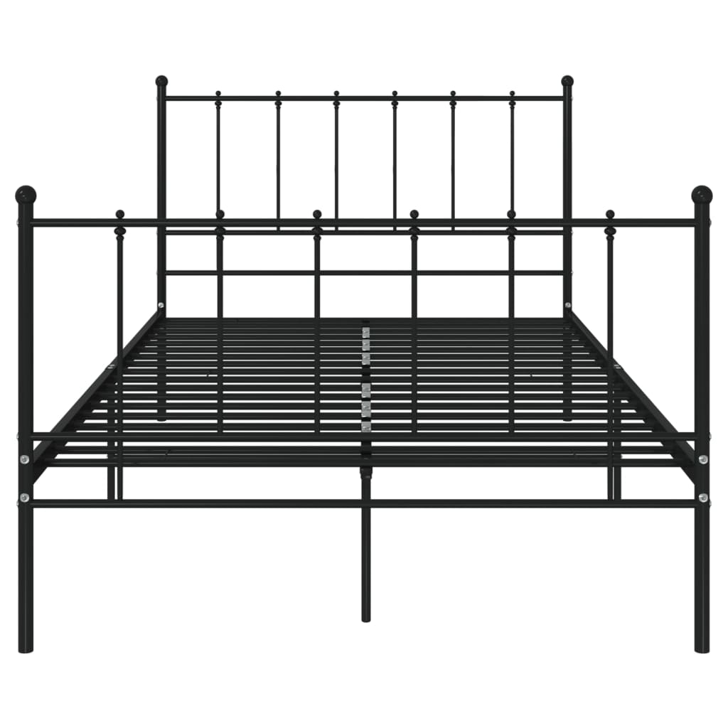 Cadre de lit sans matelas noir métal 120x200 cm - XIOS