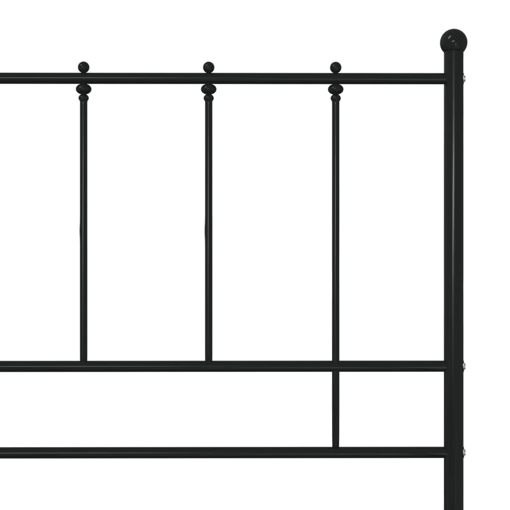 Cadre de lit sans matelas noir métal 120x200 cm - XIOS