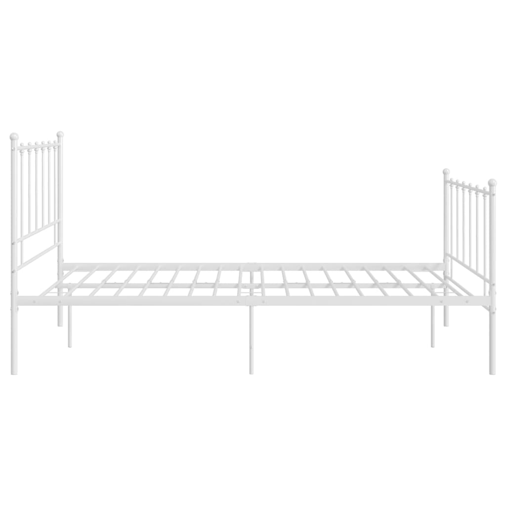 Cadre de lit sans matelas blanc métal 120x200 cm - XIOS