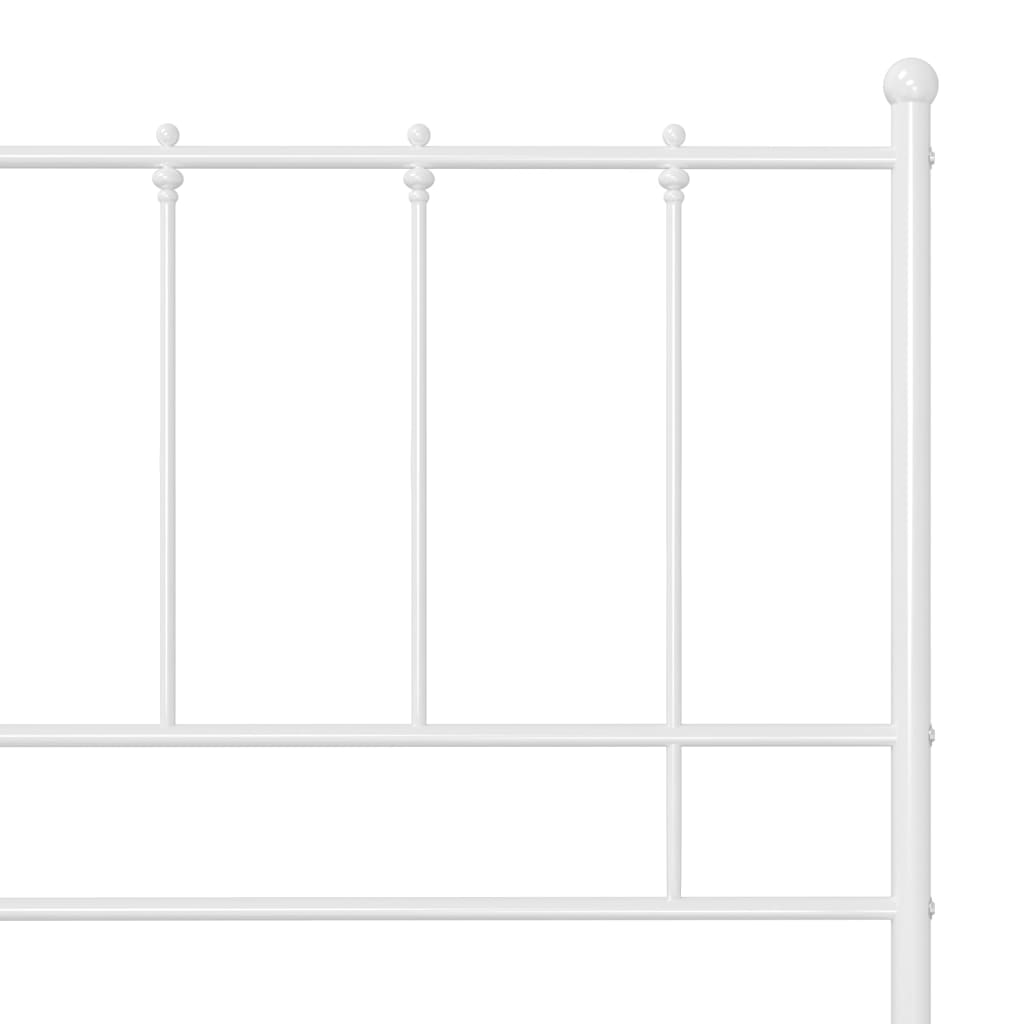 Cadre de lit sans matelas blanc métal 120x200 cm - XIOS
