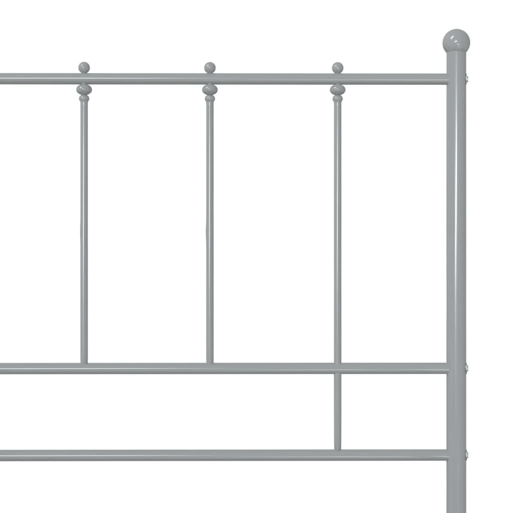Cadre de lit sans matelas gris métal 120x200 cm - XIOS
