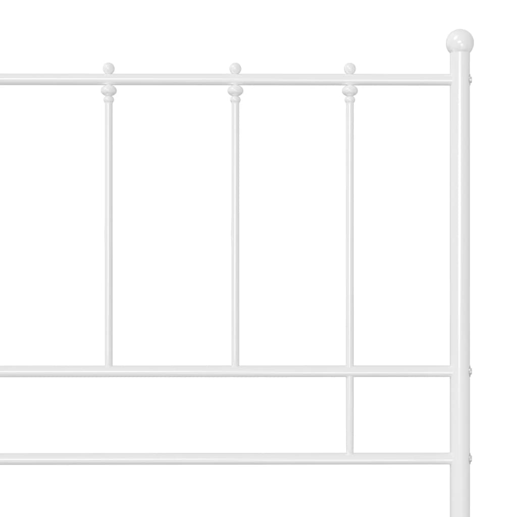 Cadre de lit sans matelas blanc métal 140x200 cm - XIOS