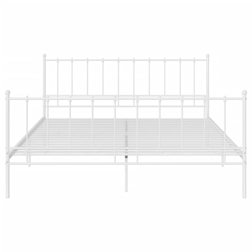 Cadre de lit sans matelas blanc métal 180x200 cm - XIOS