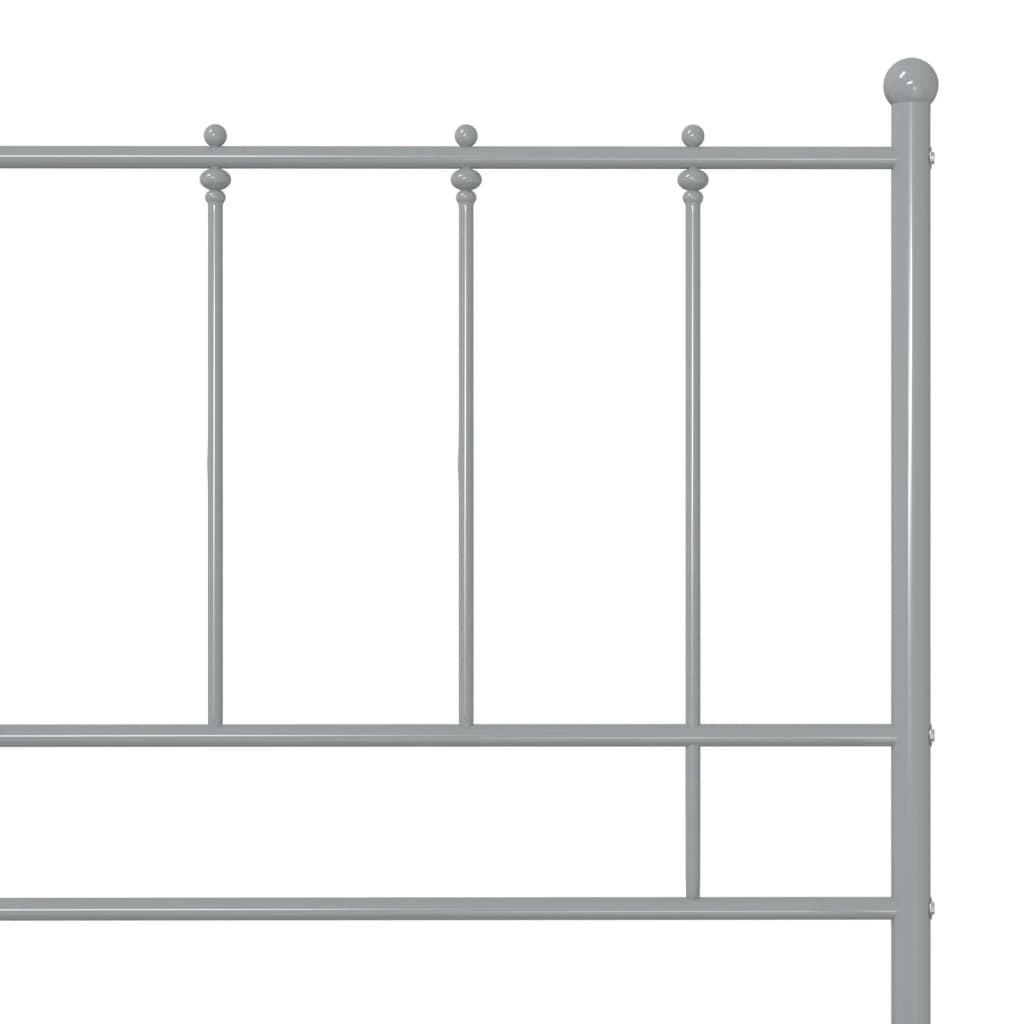 Cadre de lit sans matelas gris métal 200x200 cm - XIOS