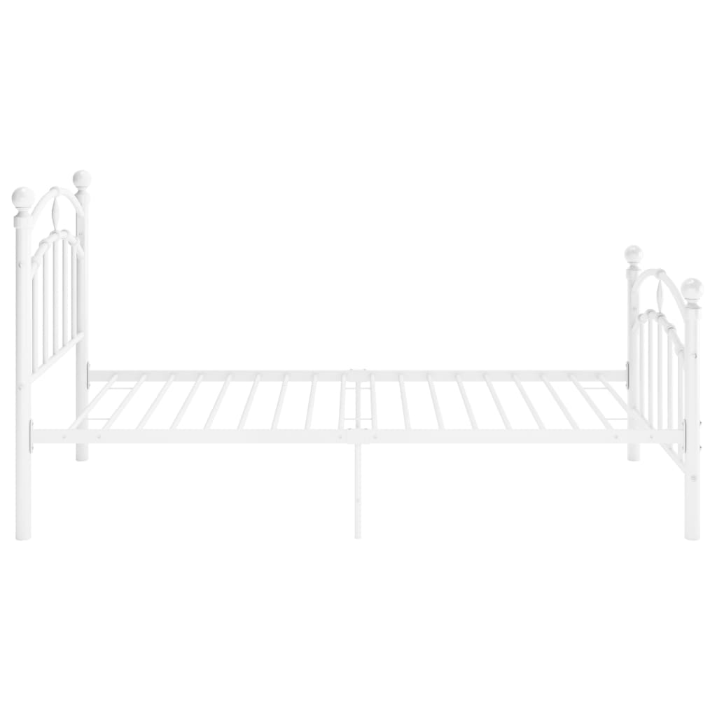 Cadre de lit sans matelas blanc métal 100x200 cm - XIOS