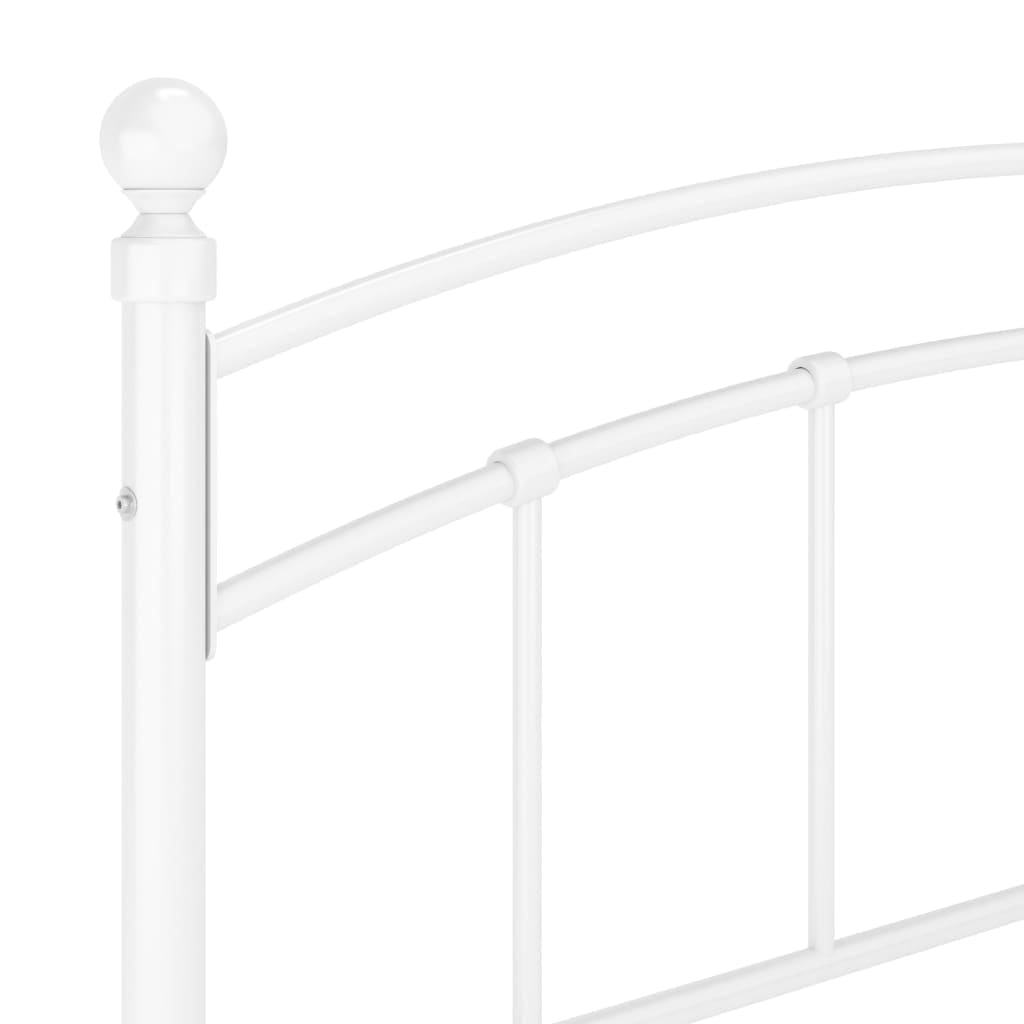 Cadre de lit sans matelas blanc métal 140x200 cm - XIOS