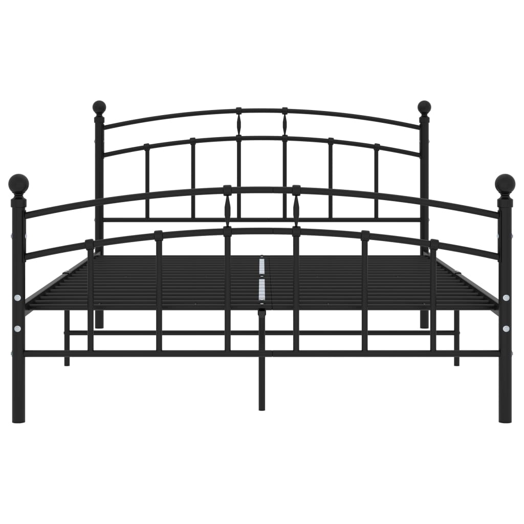 Cadre de lit sans matelas noir métal 200x200 cm - XIOS
