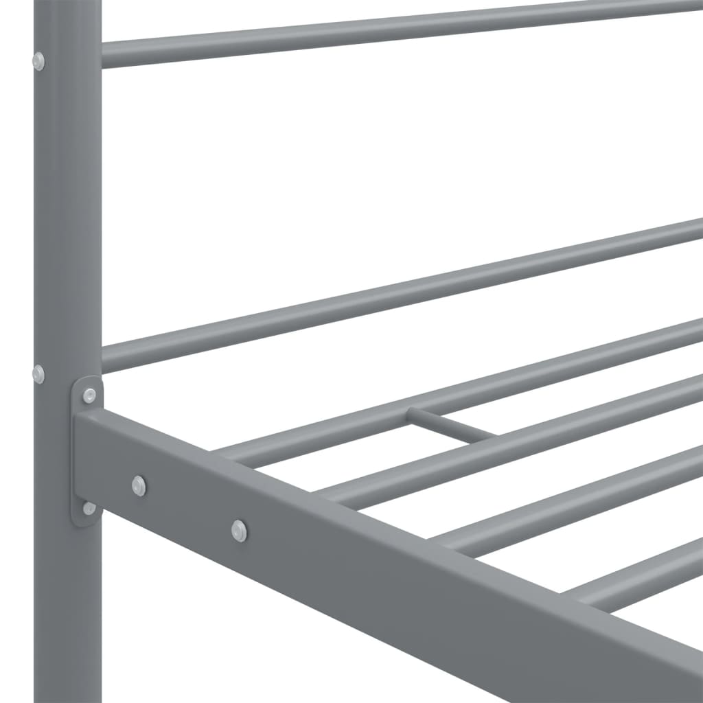 Cadre de lit à baldaquin sans matelas gris métal 90x200 cm - XIOS