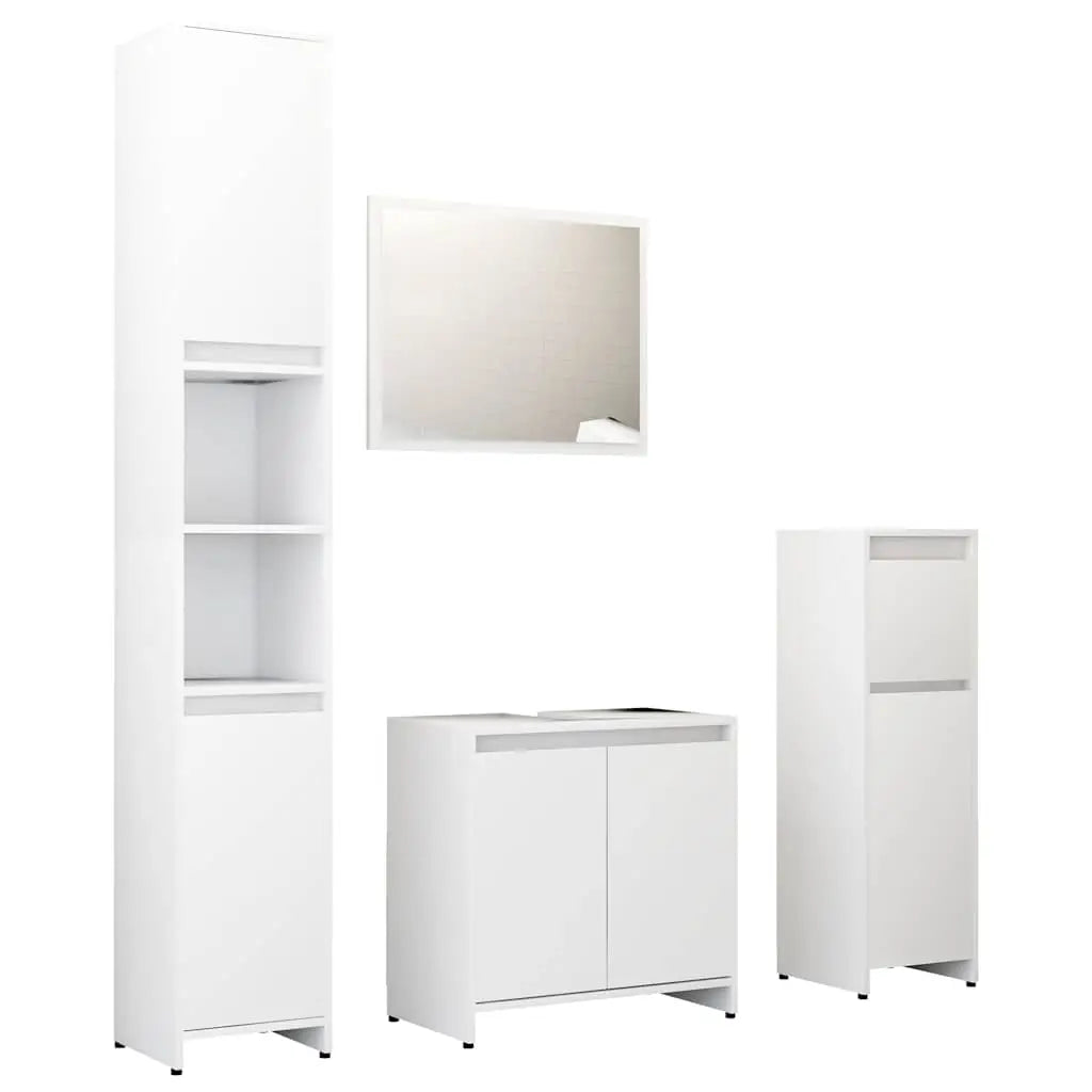 Ensemble de meubles de salle de bain 4pcs Blanc Bois ingénierie - XIOS