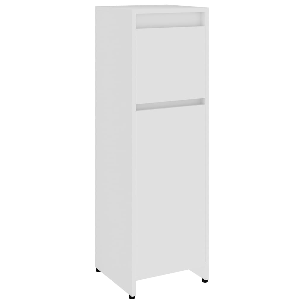Ensemble de meubles de salle de bain 4pcs Blanc Bois ingénierie