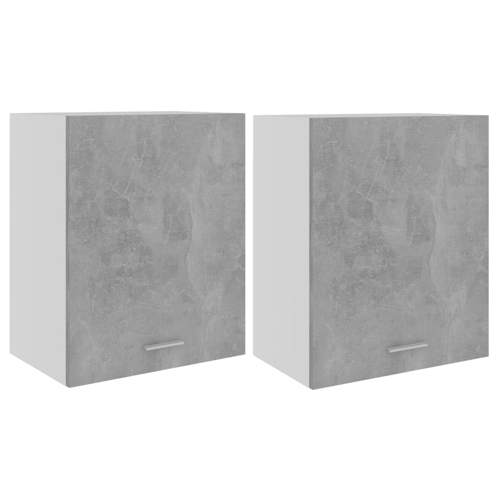 Armoires suspendue "Lyon"s 2 pcs Gris béton Bois d’ingénierie Meubles de cuisine vidaXL