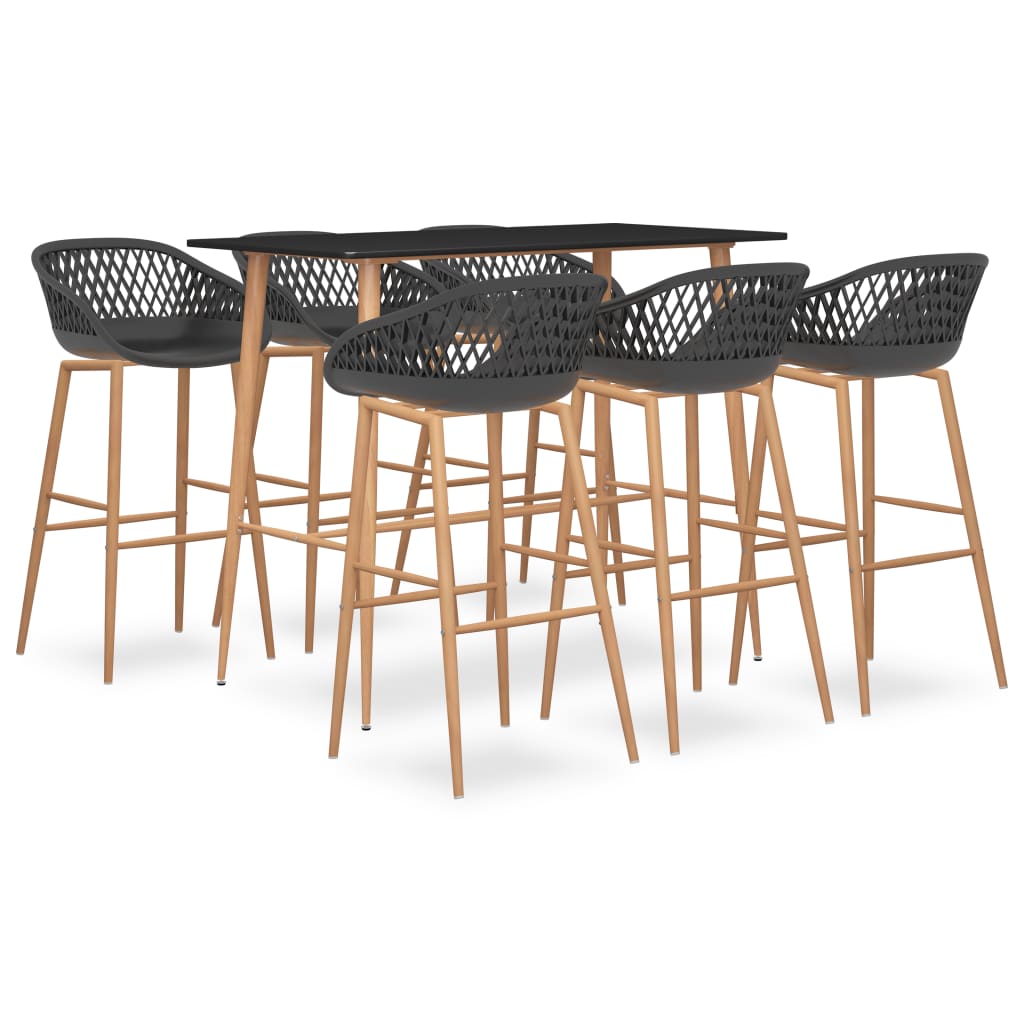 Ensemble de bar 7 pcs Noir et gris - XIOS