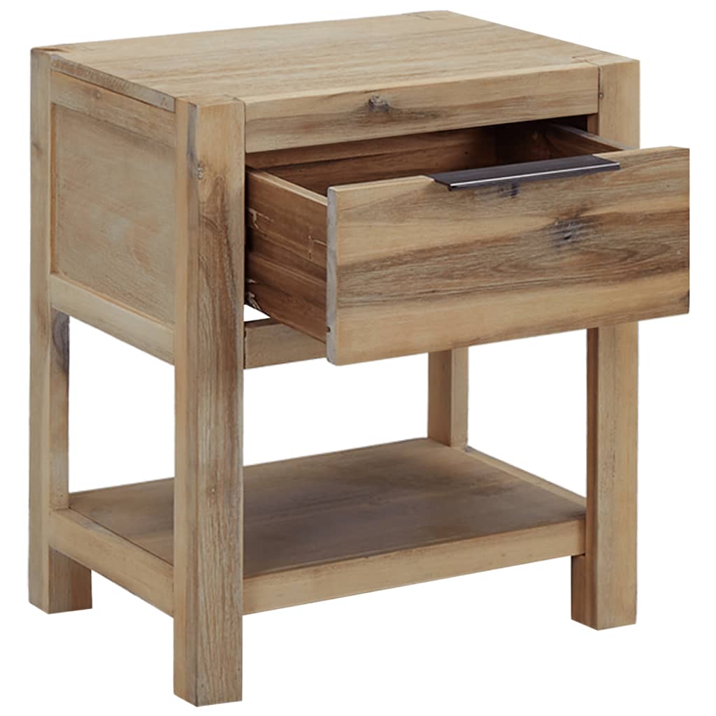 Tables de chevet avec tiroirs 2 pcs 40x30x48 cm Acacia solide - XIOS