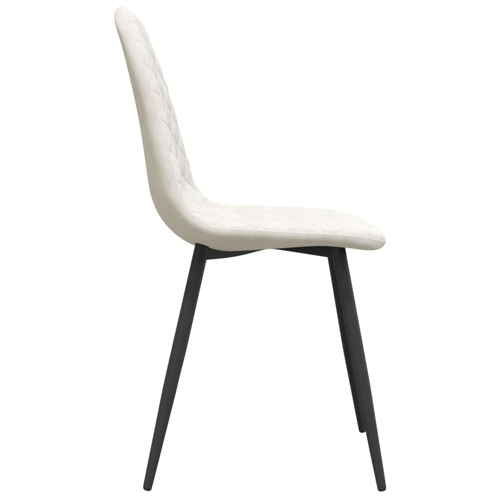 Chaises à manger lot de 4 blanc crème velours