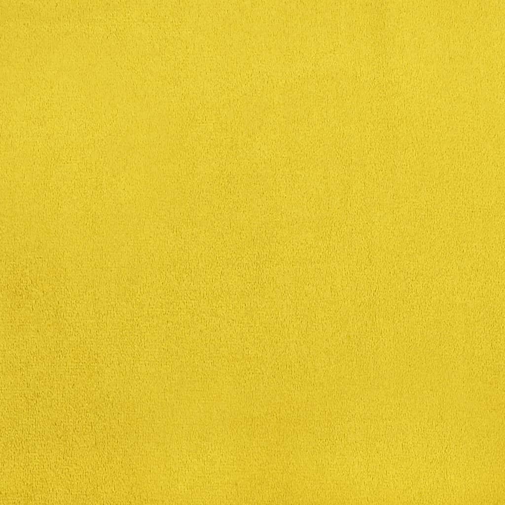Chaises à manger lot de 2 jaune moutarde velours