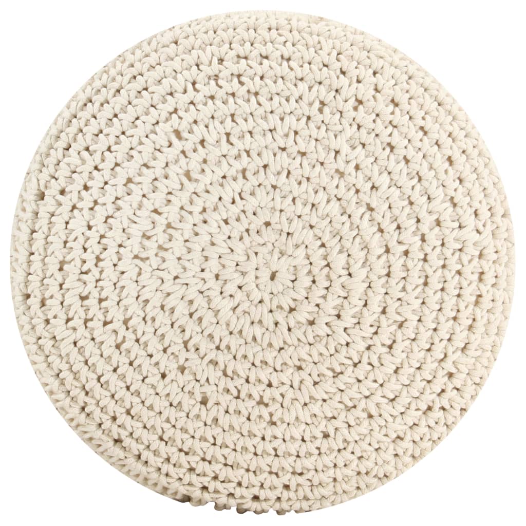 Pouf fait à la main en macramé 45x30 cm Coton - XIOS