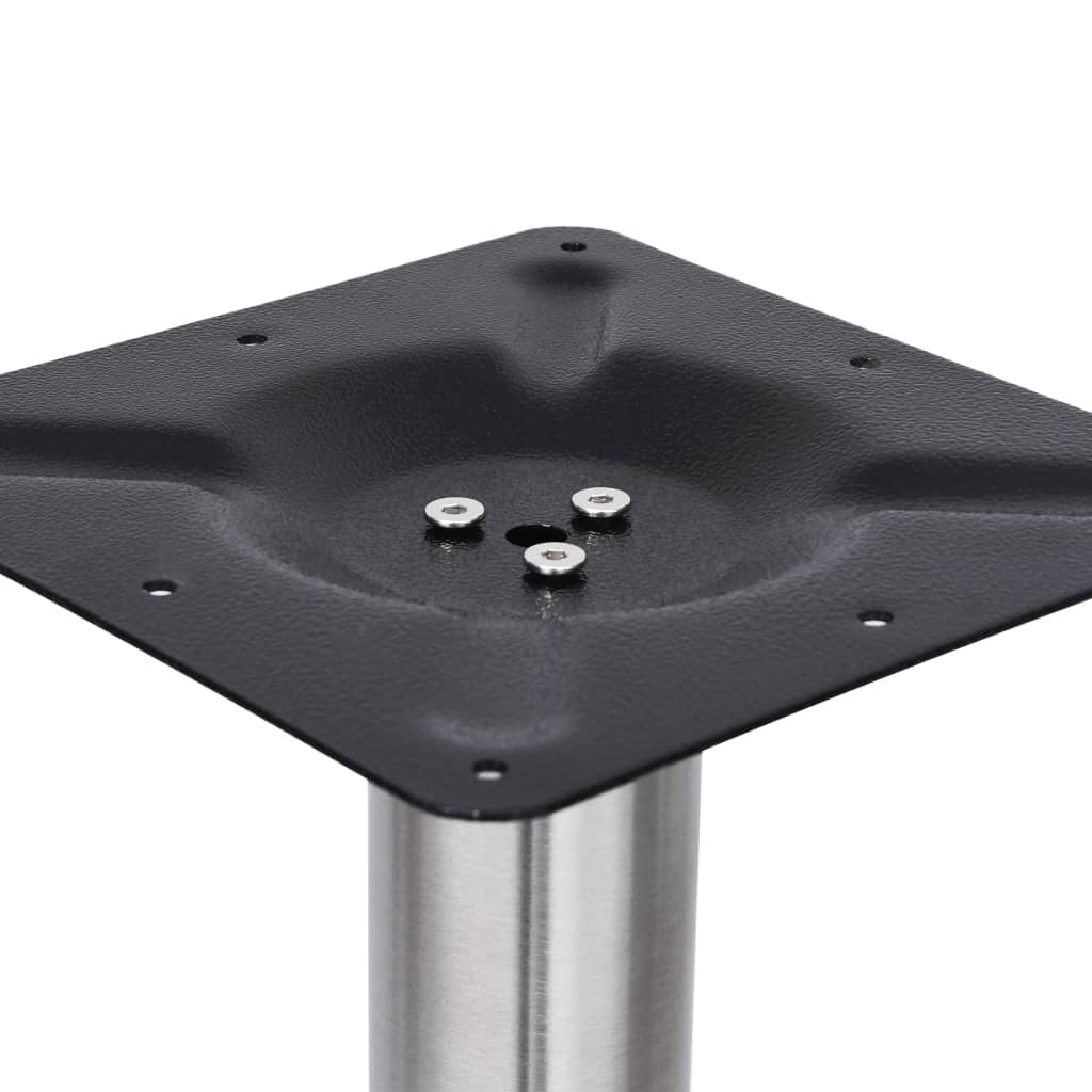 Pied de table de bistro argenté Ø45x72 cm acier inoxydable