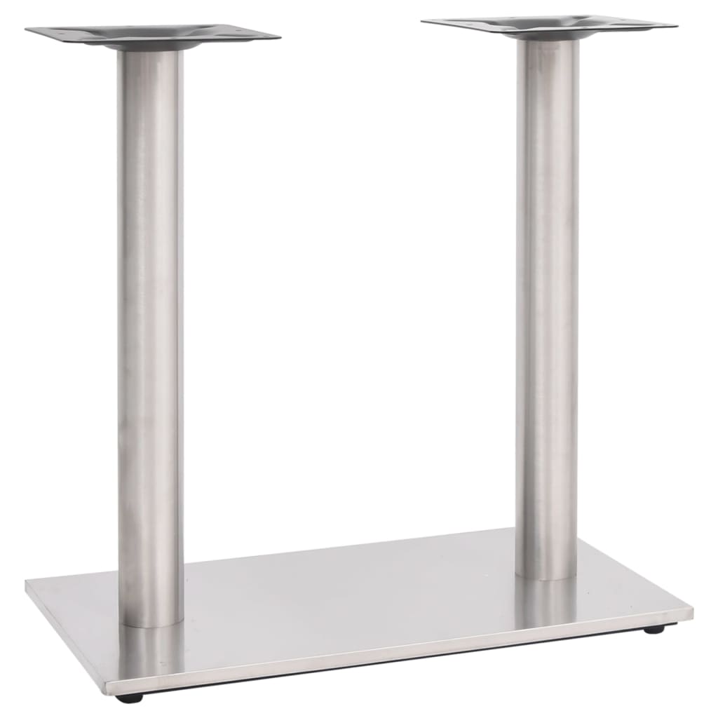 Pied de table de bistro Argenté 70x40x72 cm Acier inoxydable - XIOS