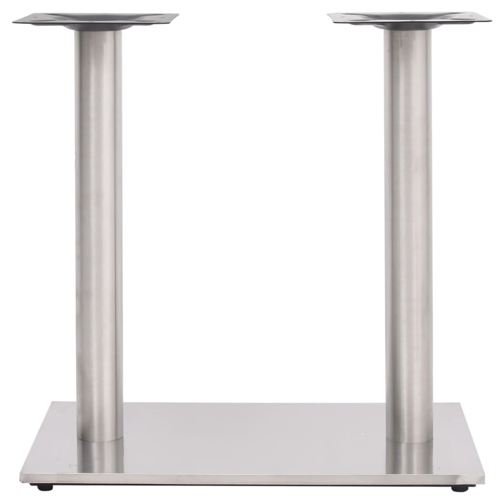 Pied de table de bistro Argenté 70x40x72 cm Acier inoxydable - XIOS