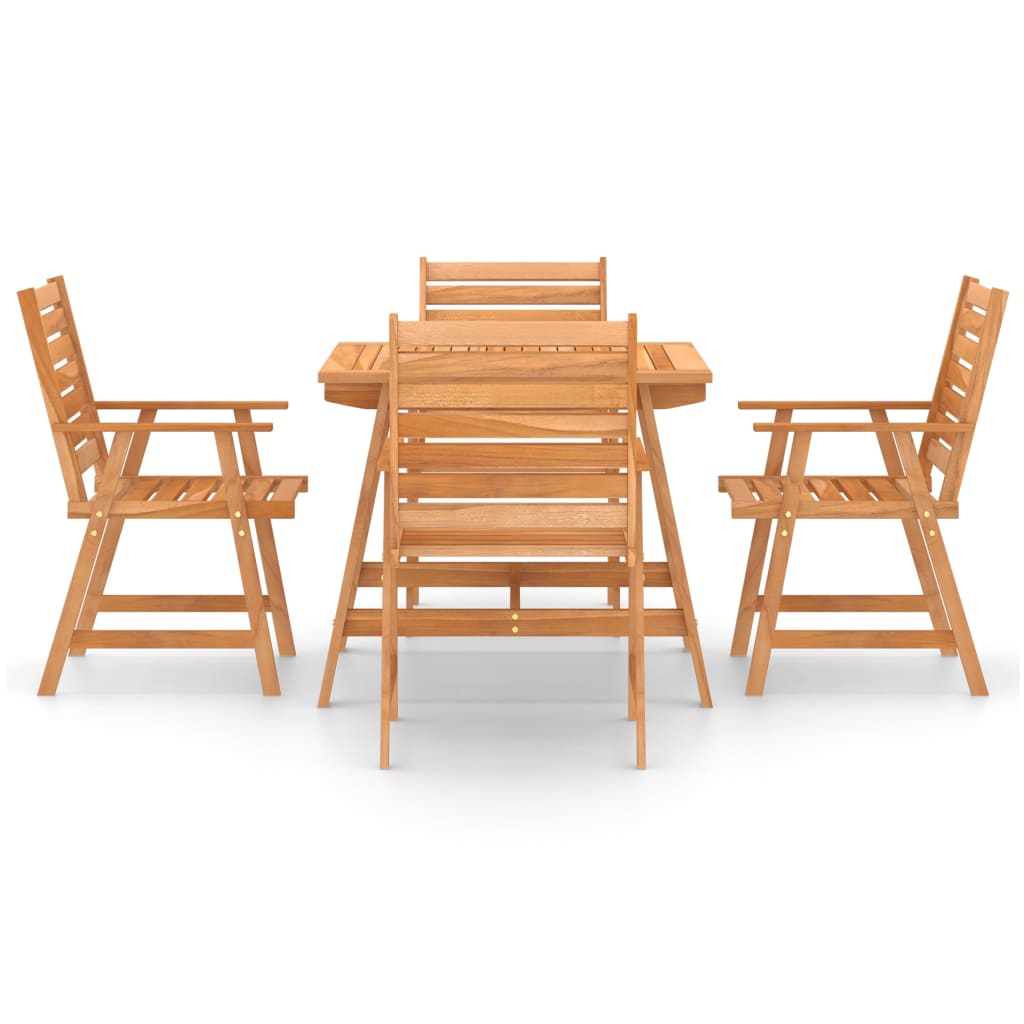 Ensemble à manger de jardin 5 pcs Bois d'acacia solide