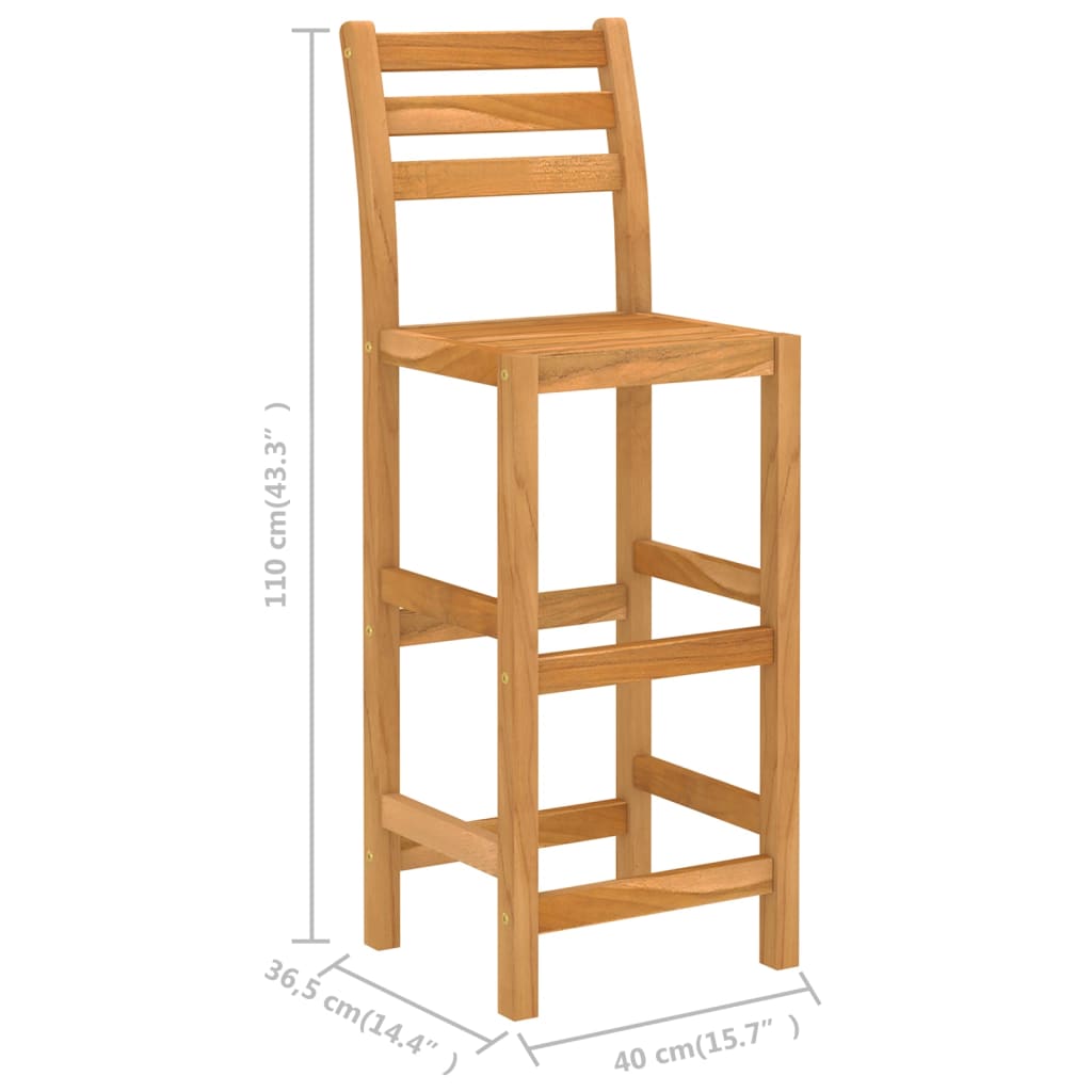 Ensemble de bar d'extérieur 5 pcs Bois d'acacia massif