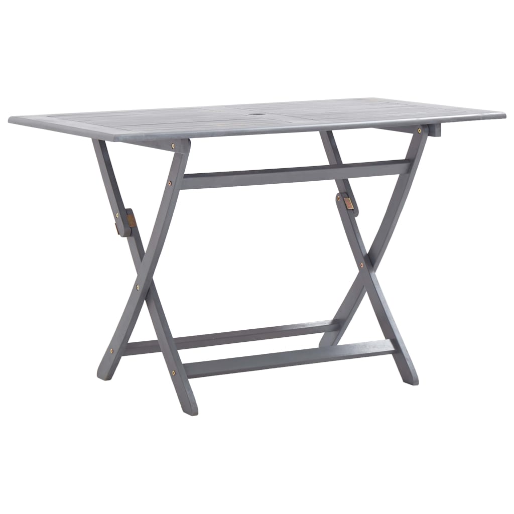 Ensemble à manger de jardin 7 pcs Bois d'acacia massif Gris - XIOS