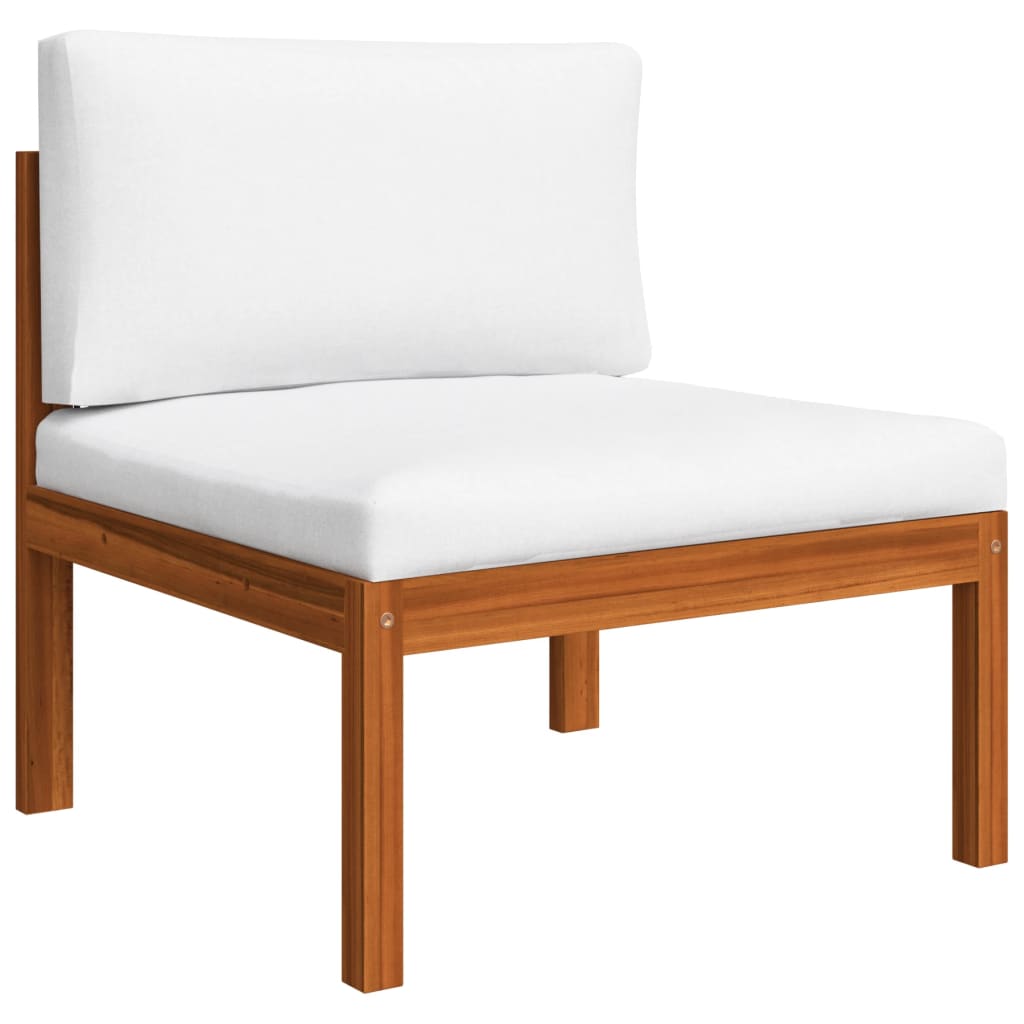 Salon de jardin 4 pièces avec coussins Crème 63 x 63 cm