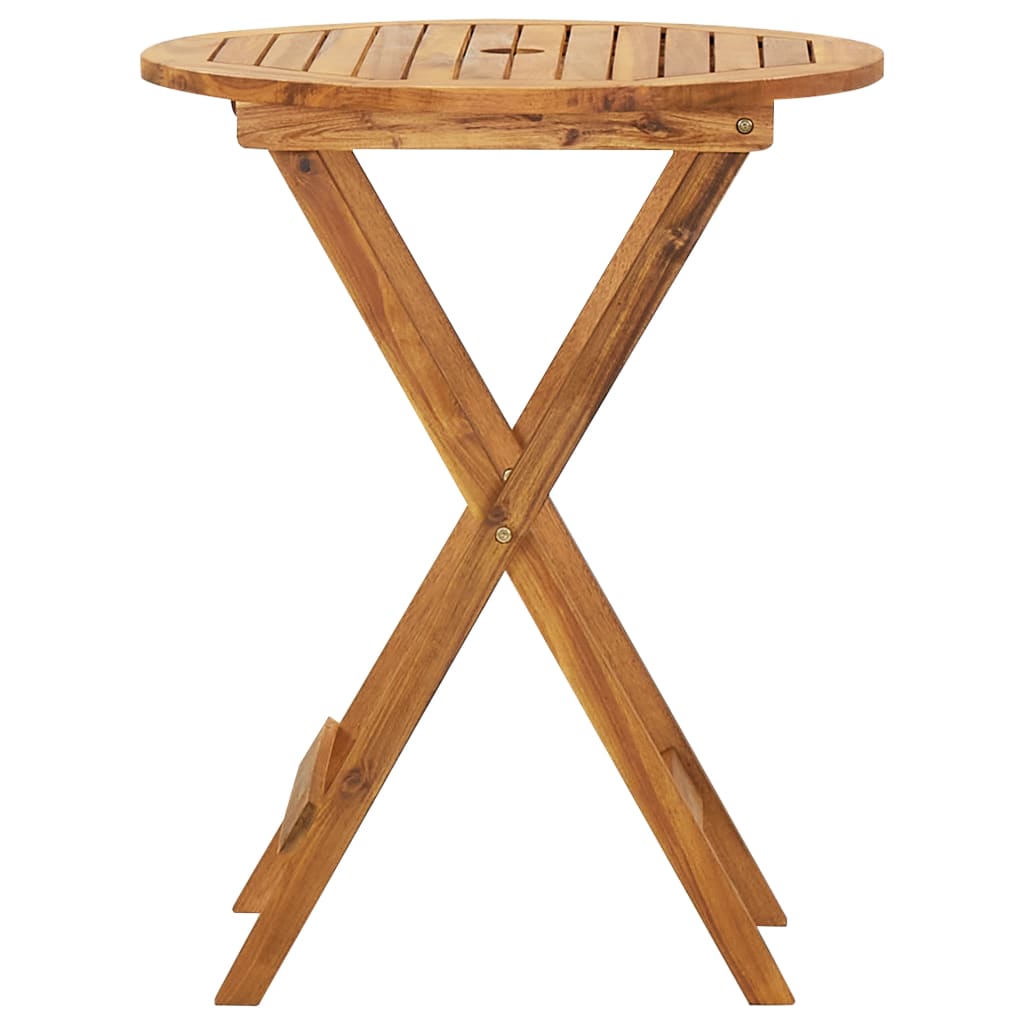 Ensemble à manger de jardin pliable 3 pcs Bois d'acacia solide