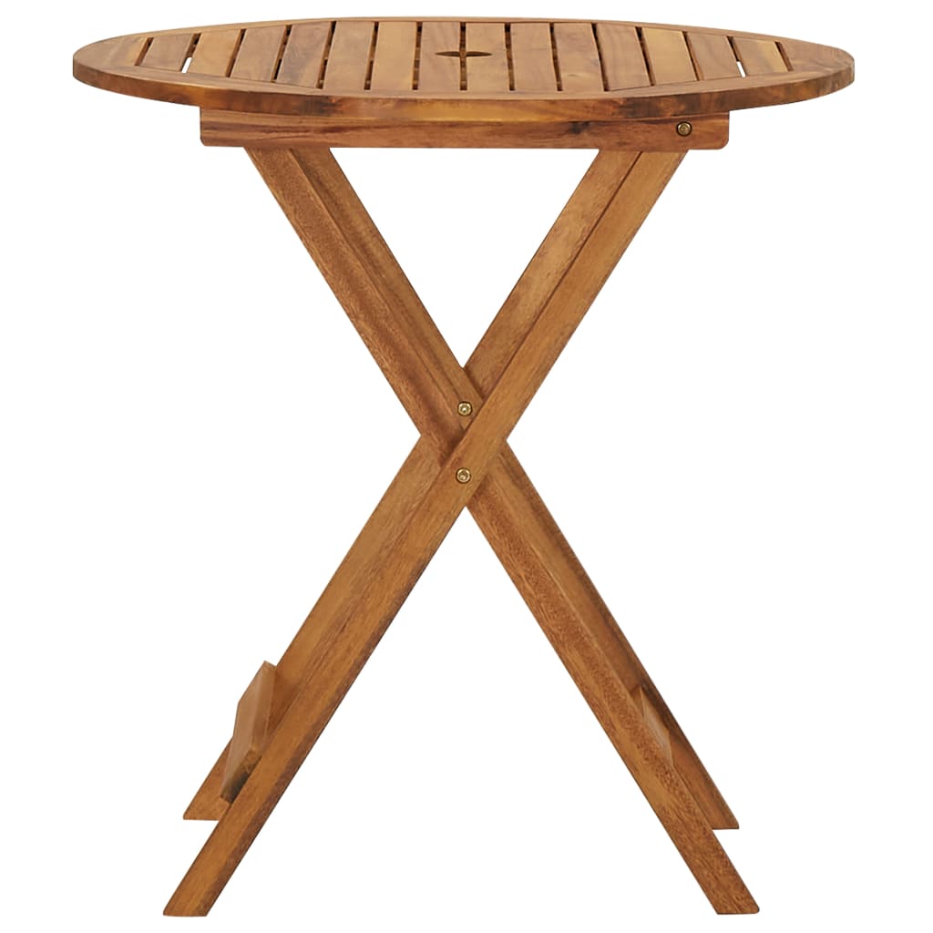 Ensemble à manger de jardin pliable 3 pcs Bois d'acacia solide