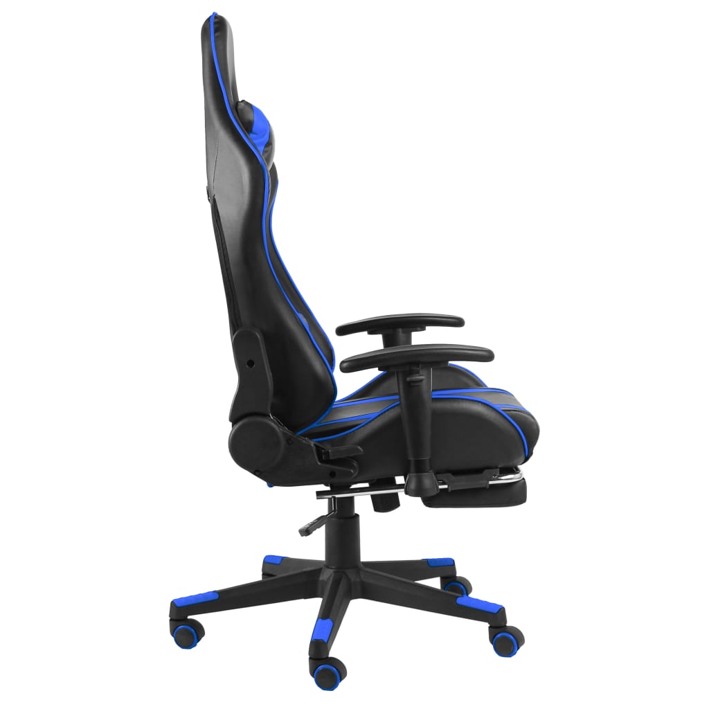 Chaise de jeu pivotante avec repose-pied Bleu PVC - XIOS