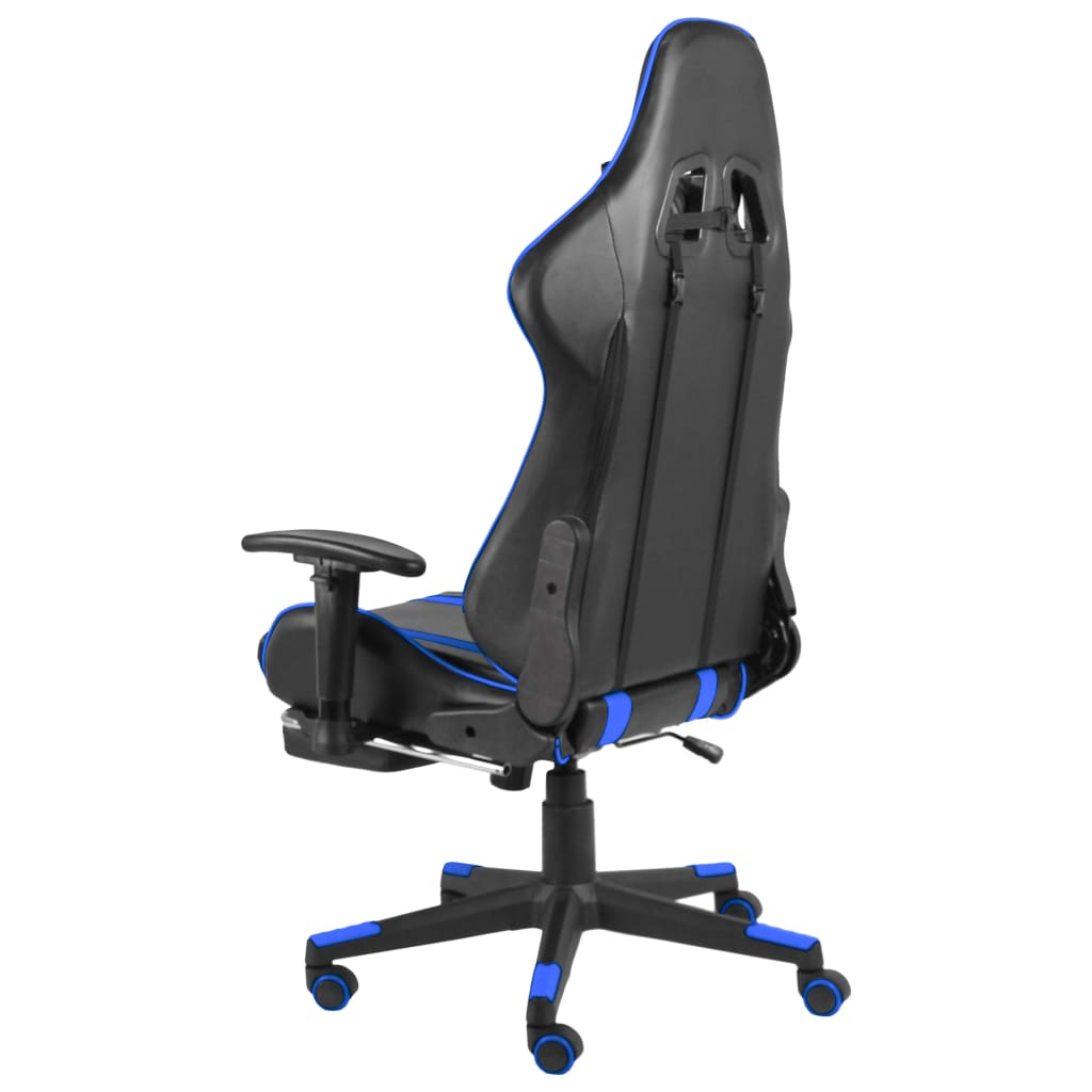 Chaise de jeu pivotante avec repose-pied Bleu PVC - XIOS
