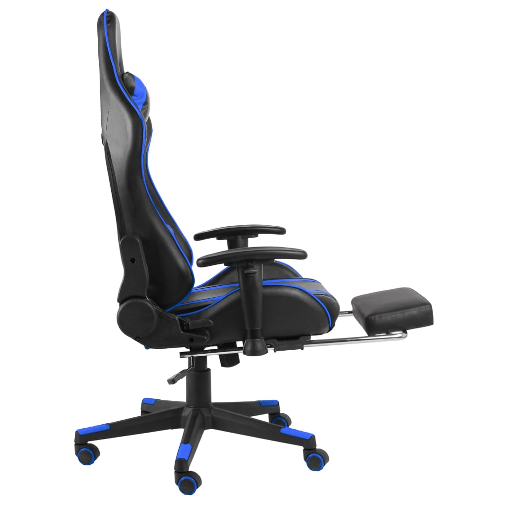 Chaise de jeu pivotante avec repose-pied Bleu PVC - XIOS