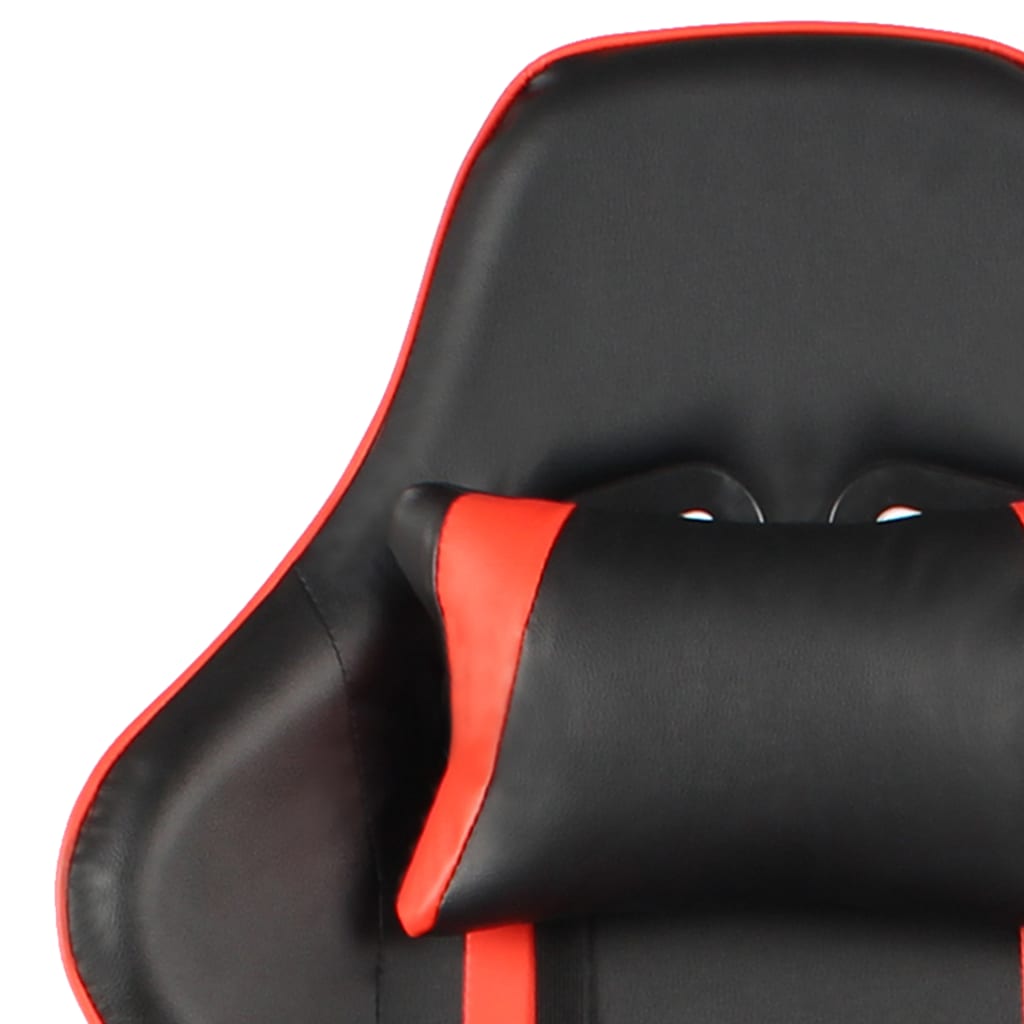 Chaise de jeu pivotante avec repose-pied Rouge PVC - XIOS