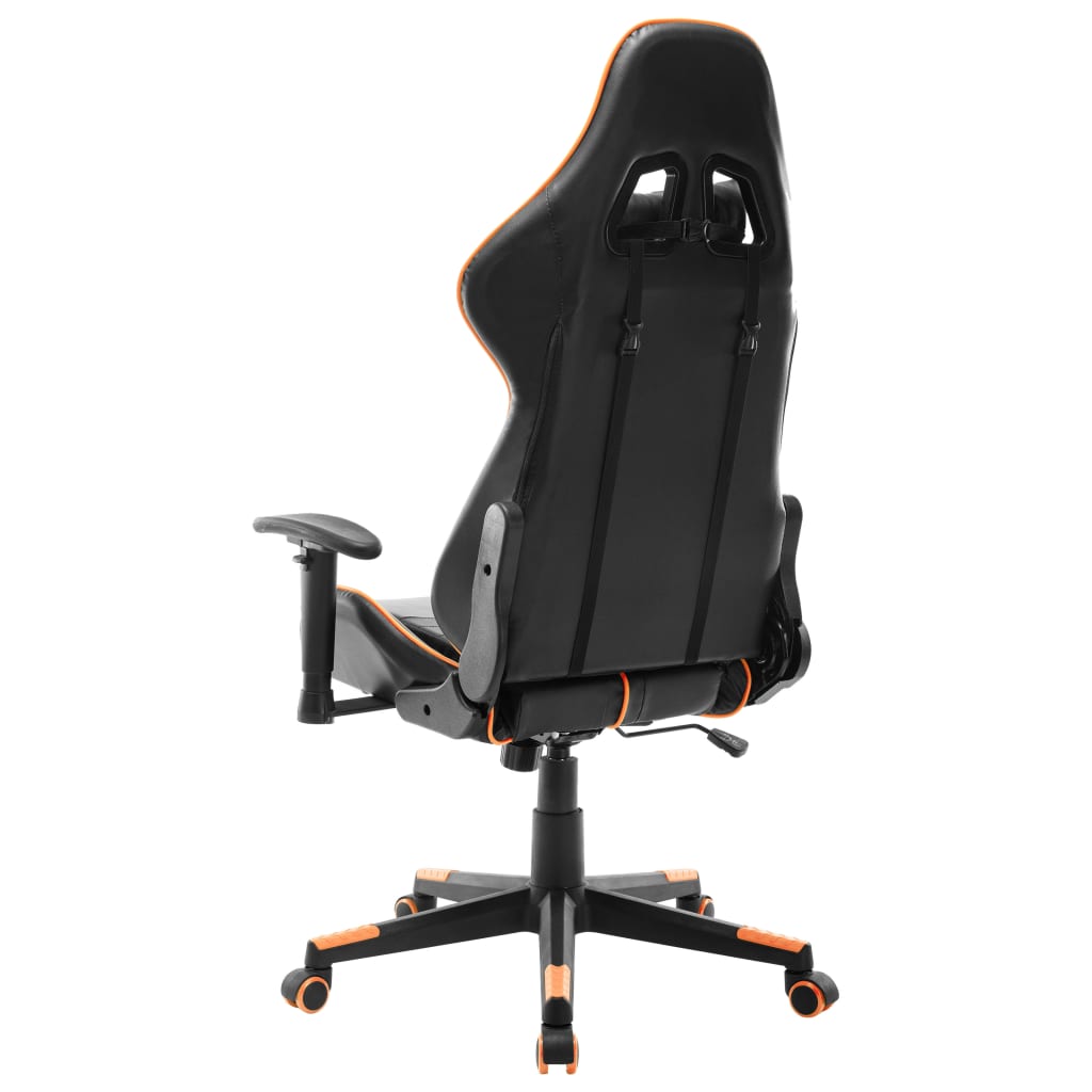 Chaise de jeu Noir et orange Cuir artificiel - XIOS