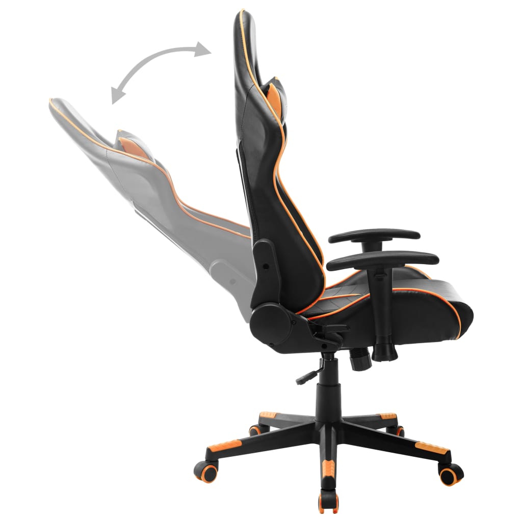 Chaise de jeu Noir et orange Cuir artificiel - XIOS