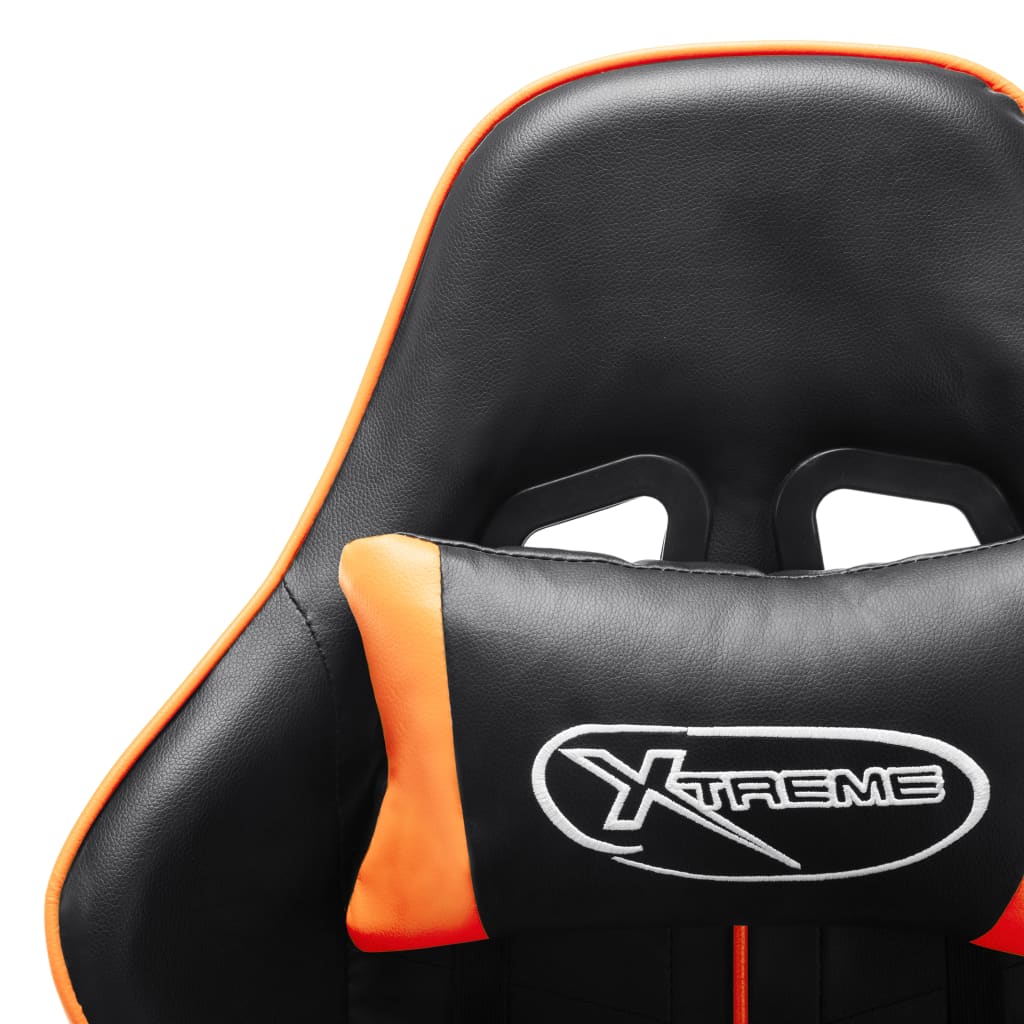 Chaise de jeu Noir et orange Cuir artificiel - XIOS