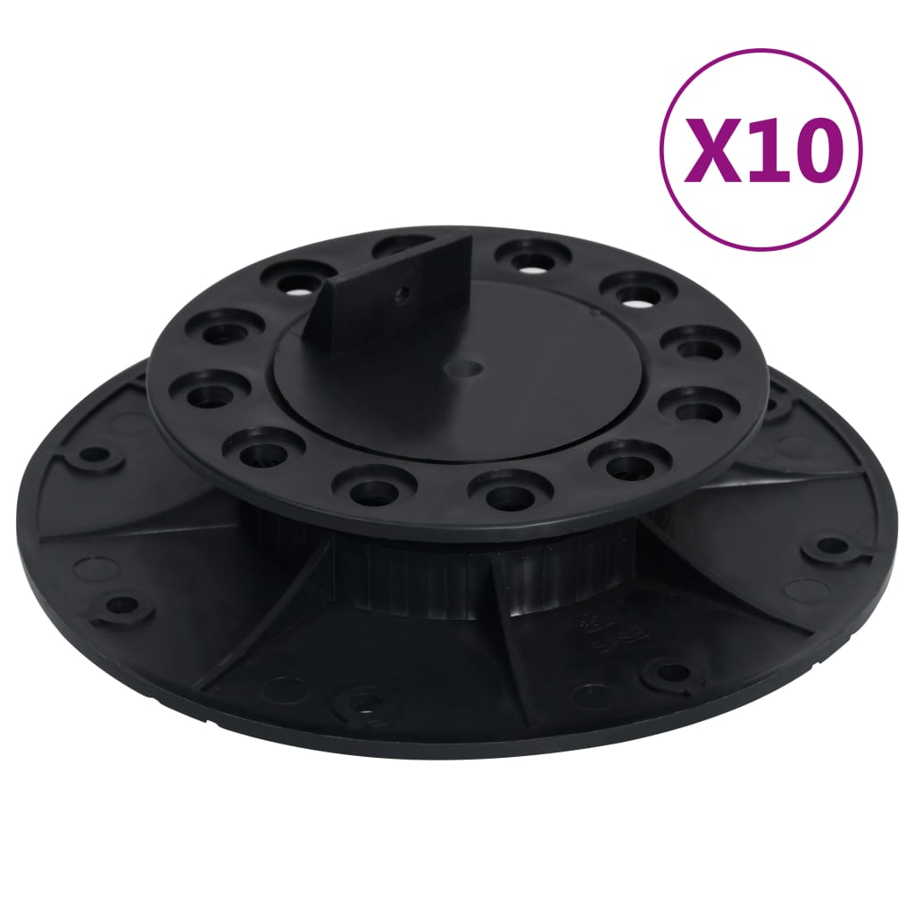 Pieds de terrasse réglables 10 pcs 25-40 mm Tapis & revêtements de sol vidaXL